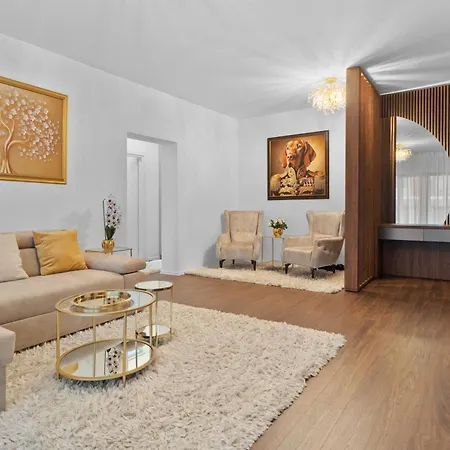 Apartment Stylish Gold Accents Bucharest