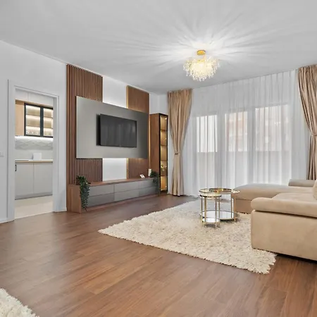 Stylish Gold Accents Apartment