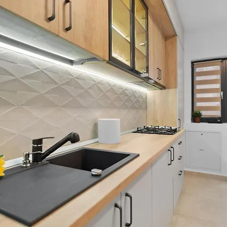 Stylish Gold Accents Apartment