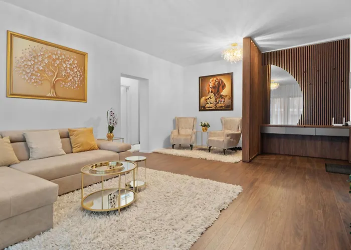 Apartment Stylish Gold Accents Bucharest