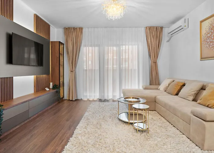 Stylish Gold Accents Apartment *